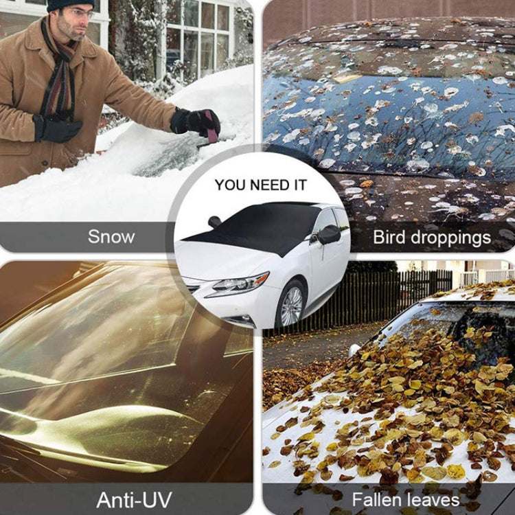 Automobile Silver Coated Cloth Sunshade Snow Shield, Front Rubber Band, Rear Rubber Band