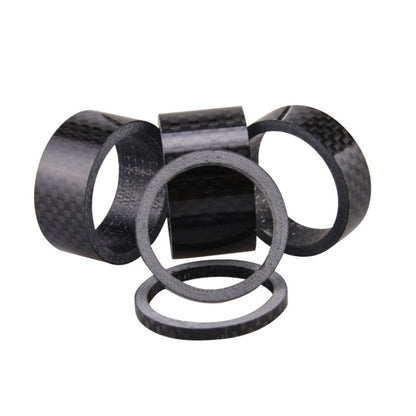 Bicycle Carbon Fiber Gasket Fork Bowl Set Handlebar Pad 3/5/10/15/20mm, 5pcs /Set