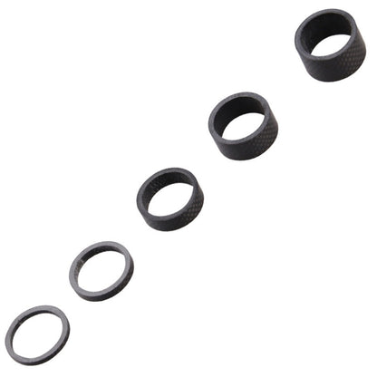 Bicycle Carbon Fiber Gasket Fork Bowl Set Handlebar Pad 3/5/10/15/20mm, 5pcs /Set