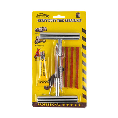 Car Tire Repair Tool Set Motorcycle Vacuum Tire Emergency Fast Repair Toolkit, 8 In 1, 7 In 1, 6 In 1