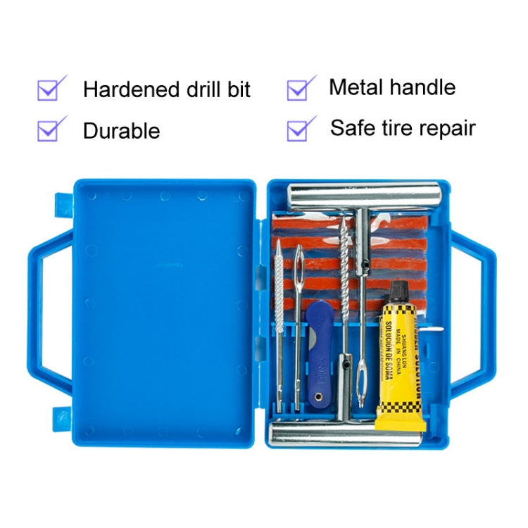 Car Tire Repair Tool Set Motorcycle Vacuum Tire Emergency Fast Repair Toolkit, 8 In 1, 7 In 1, 6 In 1