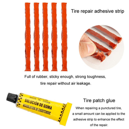 Car Tire Repair Tool Set Motorcycle Vacuum Tire Emergency Fast Repair Toolkit, 8 In 1, 7 In 1, 6 In 1