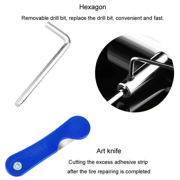 Car Tire Repair Tool Set Motorcycle Vacuum Tire Emergency Fast Repair Toolkit, 8 In 1, 7 In 1, 6 In 1