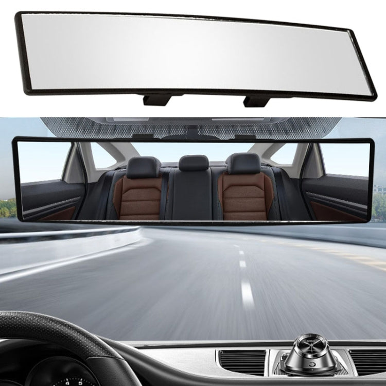 Car Rearview Mirror Snap-on HD Anti-fog Anti-dazzle Wide Angle Curved Mirror, 28.5x7cm