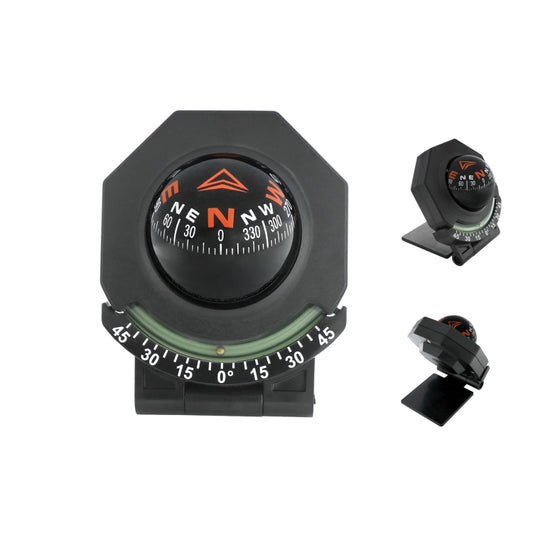 2 In 1 Car Compass With Slope Gauge Foldable High Precision Guide Ball, LC452