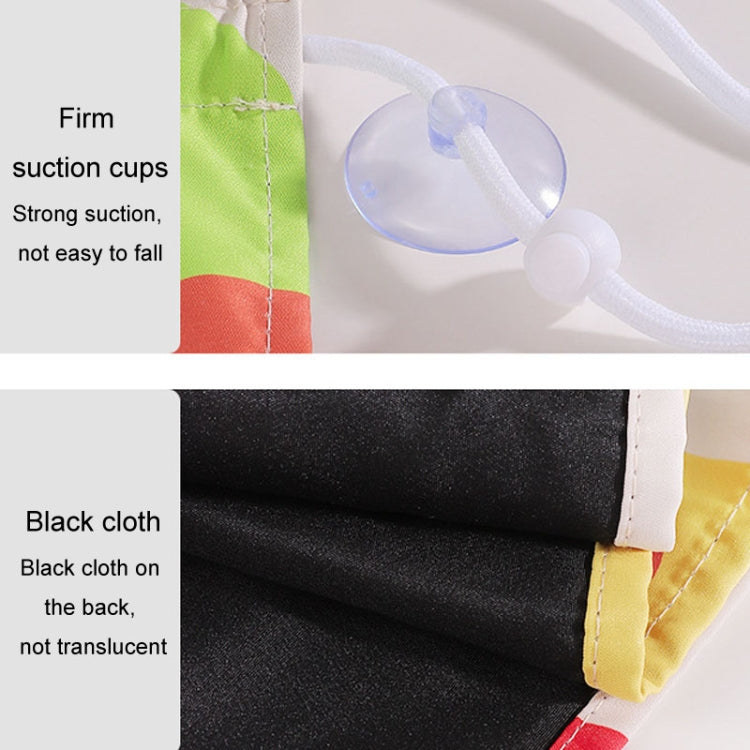 Suction Cup Car Sunshade Children Rear Side Window Insulation Sunscreen Cartoon Car Curtain, Lion Monkey, Elephant Bear, Hat Bear, Swing