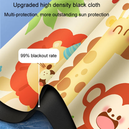 Suction Cup Car Sunshade Children Rear Side Window Insulation Sunscreen Cartoon Car Curtain, Lion Monkey, Elephant Bear, Hat Bear, Swing