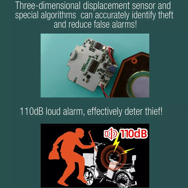 Electric Motorcycle / Bike Anti-theft Alarm Home Wiring Free Vibration Alarm, SF32R+03C