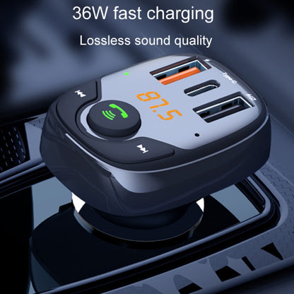 36W Car Bluetooth MP3 Player FM Transmitter Multifunctional Car Charger, S-15PD