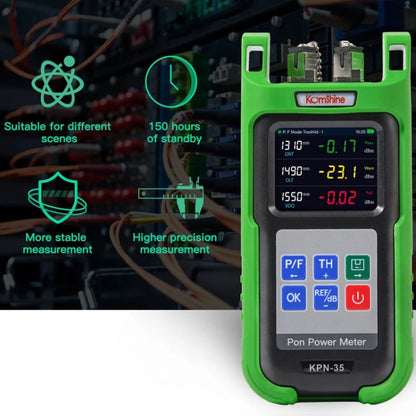 Komshine KPN-35 High Precision PON Optical Power Meter 1310/1490/1550nm Fiber Tester, SC/UPC Interface, SC/APC Interface