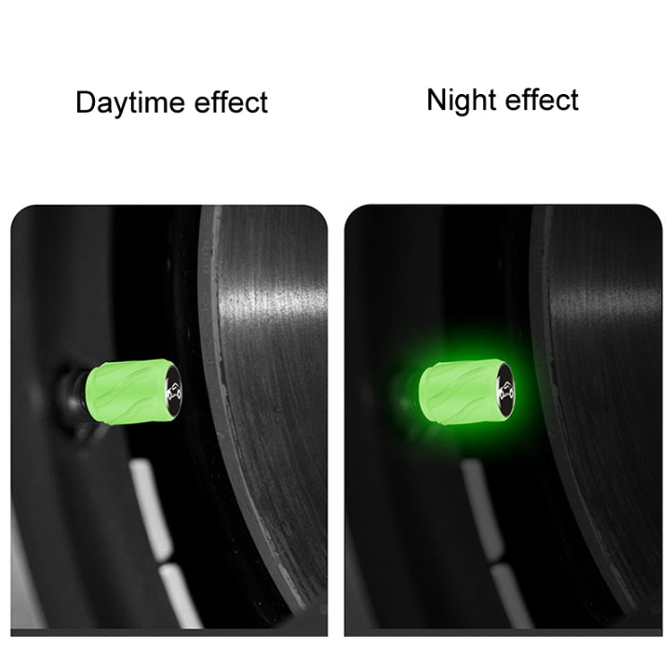 4pcs /Set Luminous Car Motorcycle Tire Modified Valve Cap, Orange Red White Skull, Orange Red Black Flag, Orange Red Red Skull, Orange Red Sports Car, Pink White Skull, Pink Black Flag, Pink Red Skull, Pink Sports Car, Yellow White Skull