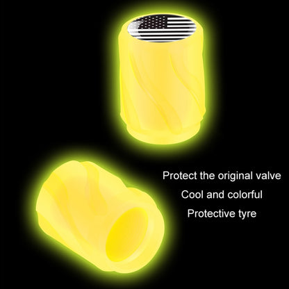 4pcs /Set Luminous Car Motorcycle Tire Modified Valve Cap, Orange Red White Skull, Orange Red Black Flag, Orange Red Red Skull, Orange Red Sports Car, Pink White Skull, Pink Black Flag, Pink Red Skull, Pink Sports Car, Yellow White Skull