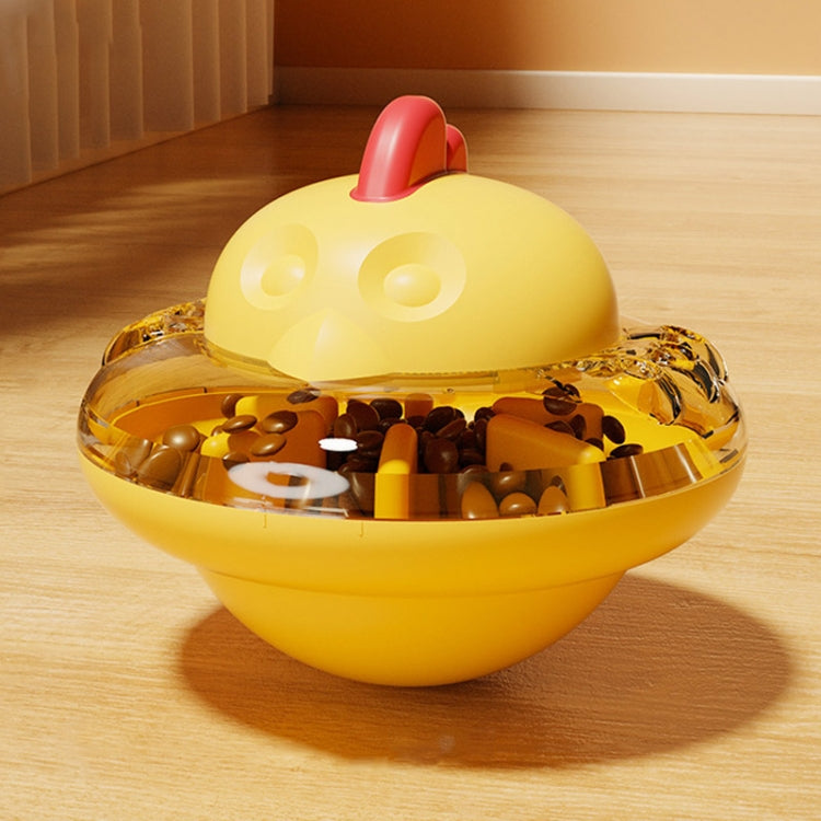Cartoon Chick Shape Rubber Flying Saucer Funnel Ball Cat Dog Toys