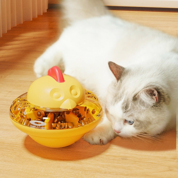 Cartoon Chick Shape Rubber Flying Saucer Funnel Ball Cat Dog Toys