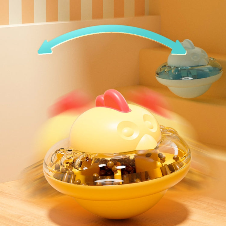 Cartoon Chick Shape Rubber Flying Saucer Funnel Ball Cat Dog Toys