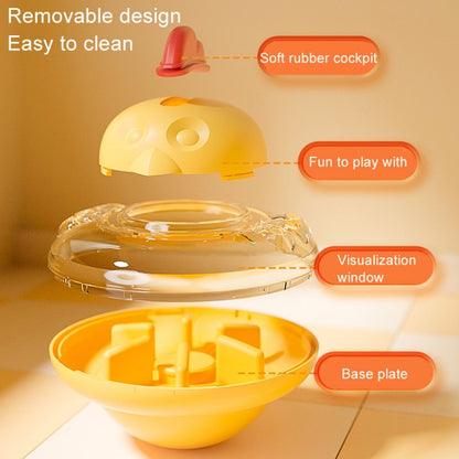 Cartoon Chick Shape Rubber Flying Saucer Funnel Ball Cat Dog Toys