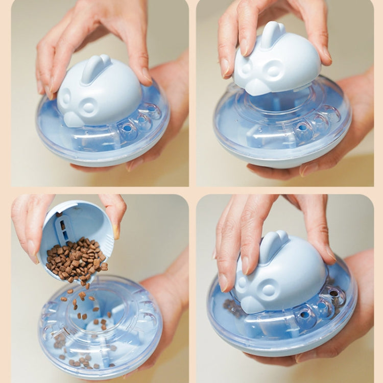 Cartoon Chick Shape Rubber Flying Saucer Funnel Ball Cat Dog Toys