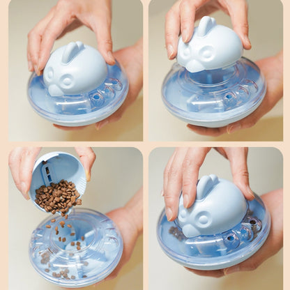 Cartoon Chick Shape Rubber Flying Saucer Funnel Ball Cat Dog Toys