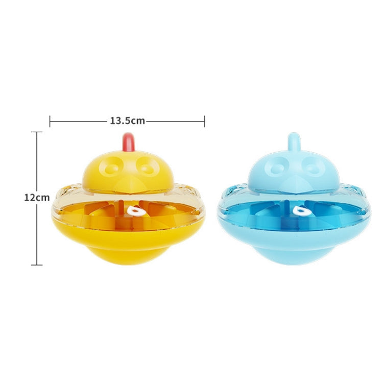 Cartoon Chick Shape Rubber Flying Saucer Funnel Ball Cat Dog Toys