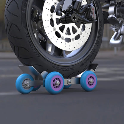 Motorcycle Moving Trailer Device Flat Tire Booster Emergency Electric Vehicle Tractor, Silver, Black