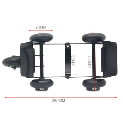 Motorcycle Moving Trailer Device Flat Tire Booster Emergency Electric Vehicle Tractor, Silver, Black