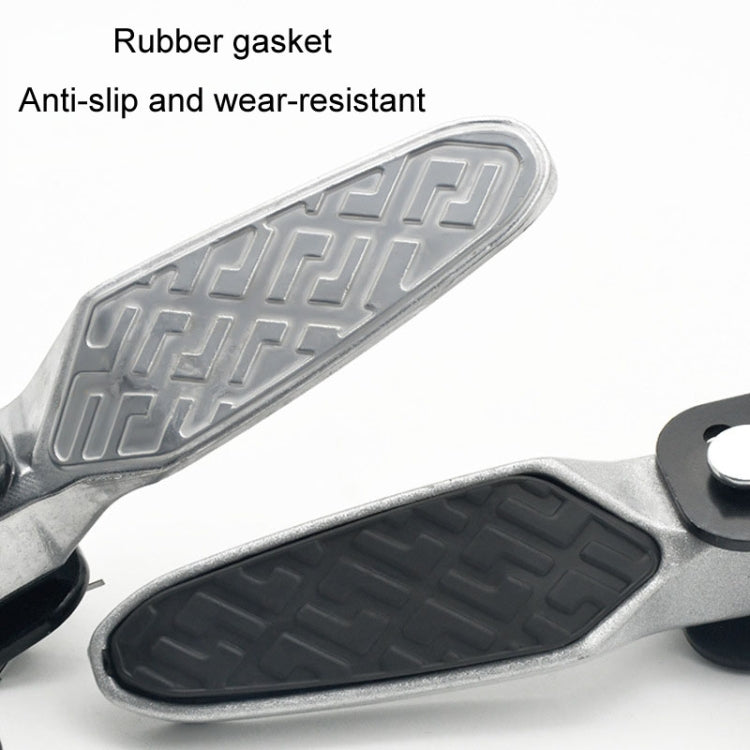 Electric Motorcycle Folding Foot Pegs Modification Pedal Pad Footrests, All Aluminum, With Anti-slip Pad