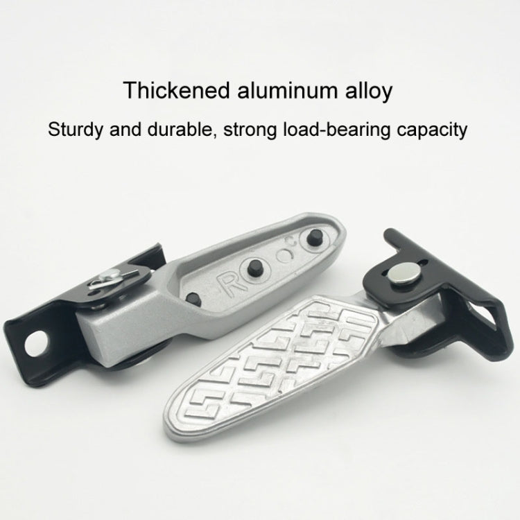 Electric Motorcycle Folding Foot Pegs Modification Pedal Pad Footrests, All Aluminum, With Anti-slip Pad