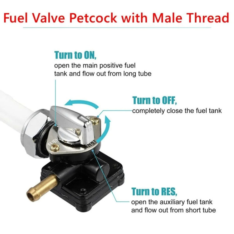 For Harley FLST FXST FLT 1995-2001 61338-94D 22mm Fuel Valve Petcock With Male Thread, For Harley FLST FXST FLT