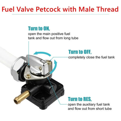 For Harley FLST FXST FLT 1995-2001 61338-94D 22mm Fuel Valve Petcock With Male Thread, For Harley FLST FXST FLT