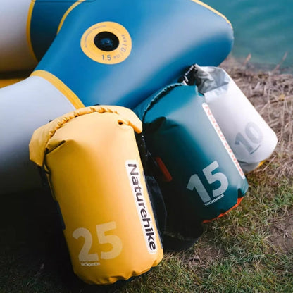 Naturehike Rafting Waterproof Bag Dry Wet Separate Shoulder Bag Outdoor Swimming Pack, 10L White, 15L White, 25L White, 10L Yellow, 15L Yellow, 25L Yellow, 10L Green, 25L Green