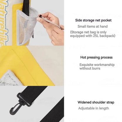 Naturehike Rafting Waterproof Bag Dry Wet Separate Shoulder Bag Outdoor Swimming Pack, 10L White, 15L White, 25L White, 10L Yellow, 15L Yellow, 25L Yellow, 10L Green, 25L Green