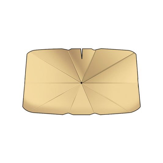 Car Windshield Titanium Sun Protection Heat Insulation Parasol, Large Gold 9957, Small Gold 9958
