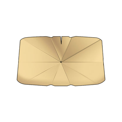 Car Windshield Titanium Sun Protection Heat Insulation Parasol, Large Gold 9957, Small Gold 9958