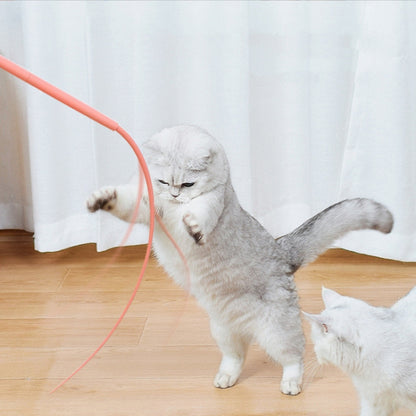 Silicone Teasing Pole Mouse Tail Cats Self-Exciting Toys