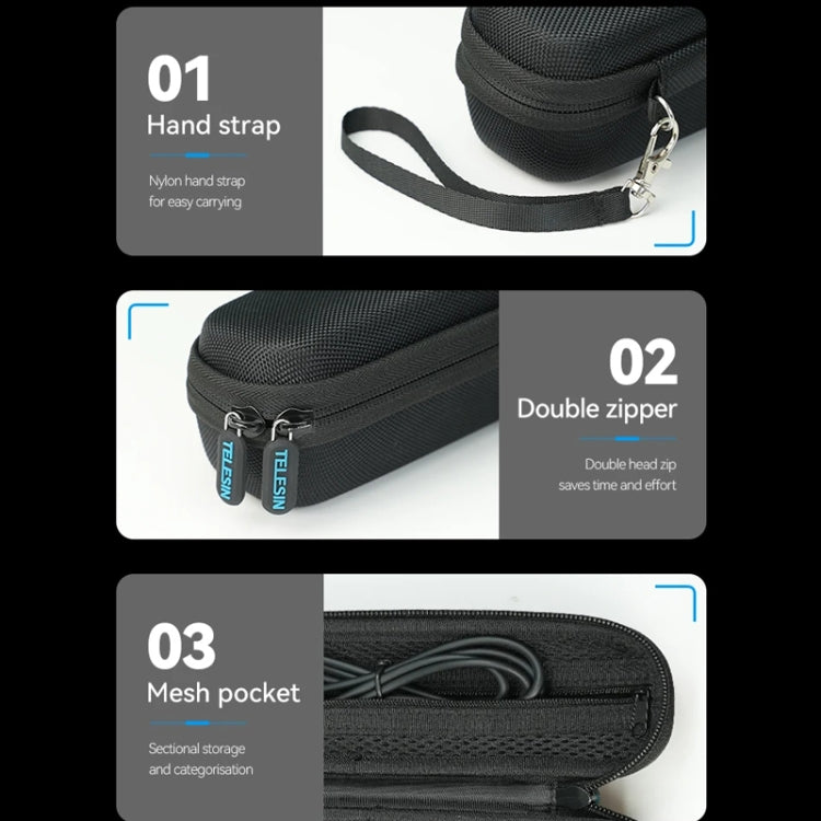 For DJI Osmo Pocket 3 Camera TELESIN Portable Carrying Bag Storage Case, Pocket 3 Body Bag