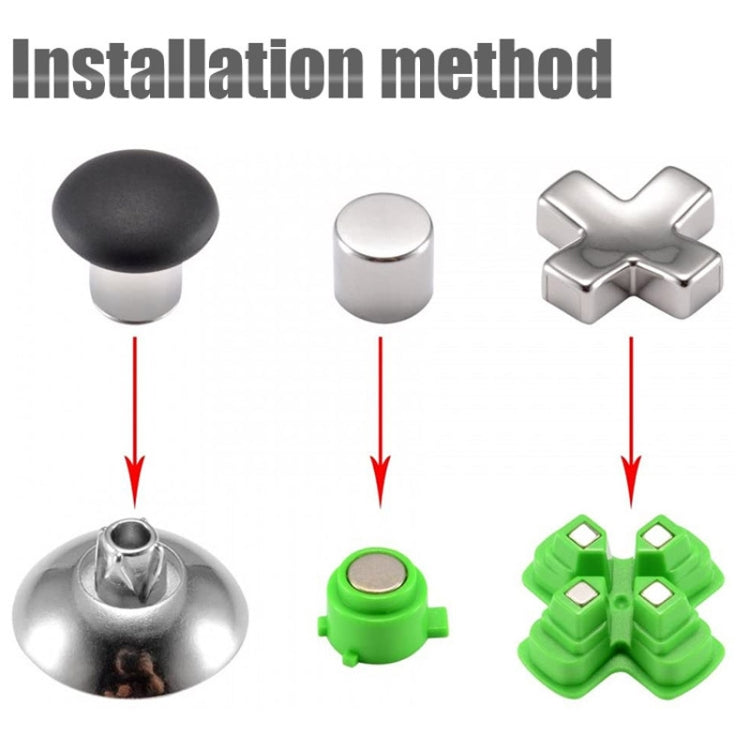 Gamepad Metal Buttons Mushroom Head Magnetic Base Cross Keys Accessory Set, For PS5 32pcs /Set, For PS5 Joystick 8pcs /Set, For PS5 20pcs /Set, For PS5 Cross Key 3pcs /Set, For PS4 32pcs /Set, For PS4 Joystick 8pcs /Set, For PS4 20pcs /Set...