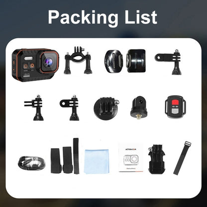 SC002 4K/60FPS IP68 Waterproof WiFi HD Mini Outdoor Sports Diving Camera, Black+32G, Black+64G, Black+128G