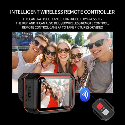 SC002 4K/60FPS IP68 Waterproof WiFi HD Mini Outdoor Sports Diving Camera, Black+32G, Black+64G, Black+128G