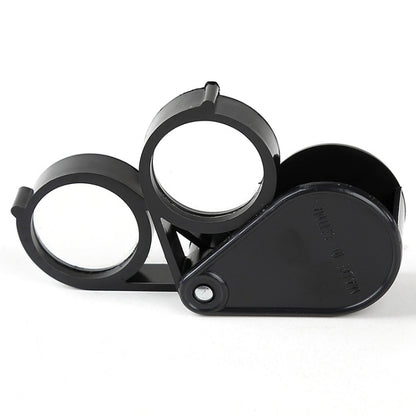 Handheld Portable 30mm Double Open 10X HD Folding Magnifier