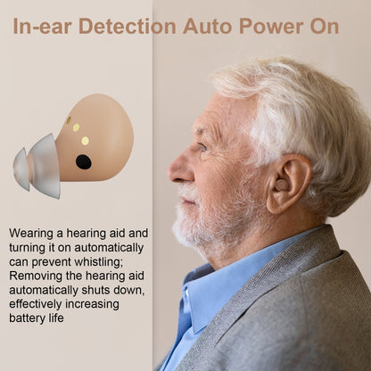 Z-26D1 Digital DSP In-ear TWS Invisible Hearing Aid Rechargeable Touch Control Sound Amplifier, Z-26D1 Skin Color, Z-26D1 Black