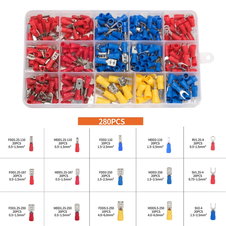 Cold Pressed Terminal Block Connector Assembly Set, 280pcs /Set