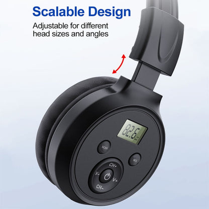 F4 Digital Display Automatic Scanning Foldable FM Radio Headphone, Charging Version, Battery Version