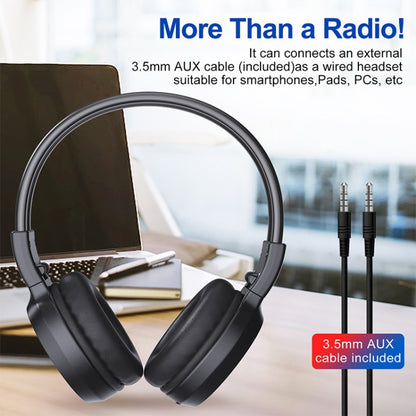 F4 Digital Display Automatic Scanning Foldable FM Radio Headphone, Charging Version, Battery Version