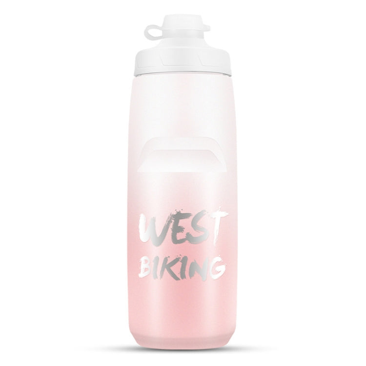 WEST BIKING 750ML Bicycle Water Bottle Portable Outdoor Cycling Water Cup, White Pink Gradient, Black Gray Gradient, Blue Gradient, Dark Green Gradient, Green Pink Gradient, Yellow Green Gradient, Black Green Gradient, Black Red Gradient