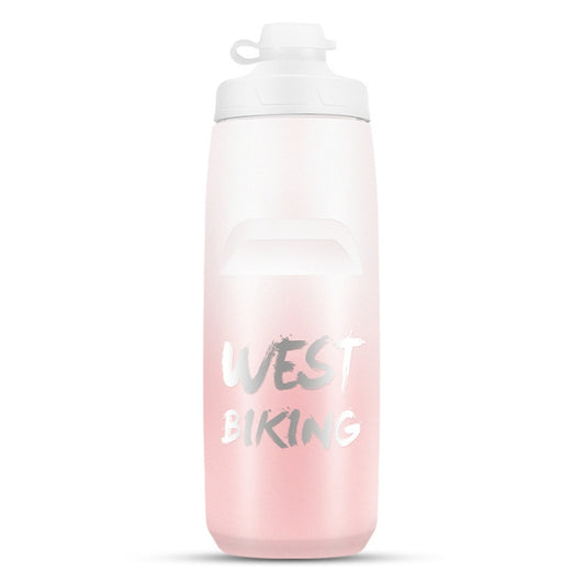WEST BIKING 750ML Bicycle Water Bottle Portable Outdoor Cycling Water Cup, White Pink Gradient, Black Gray Gradient, Blue Gradient, Dark Green Gradient, Green Pink Gradient, Yellow Green Gradient, Black Green Gradient, Black Red Gradient
