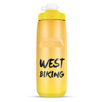 WEST BIKING 750ML Bicycle Water Bottle Portable Outdoor Cycling Water Cup, White Pink Gradient, Black Gray Gradient, Blue Gradient, Dark Green Gradient, Green Pink Gradient, Yellow Green Gradient, Black Green Gradient, Black Red Gradient