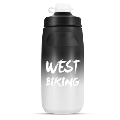 WEST BIKING 620ML Bicycle Water Bottle Portable Outdoor Cycling Water Cup, White Pink Gradient, Black Gray Gradient, Blue Gradient, Dark Green Gradient, Green Pink Gradient, Yellow Green Gradient, Black Green Gradient, Black Red Gradient