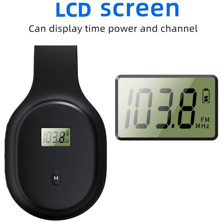 A8 Charging Version Portable Digital Display FM Headphone