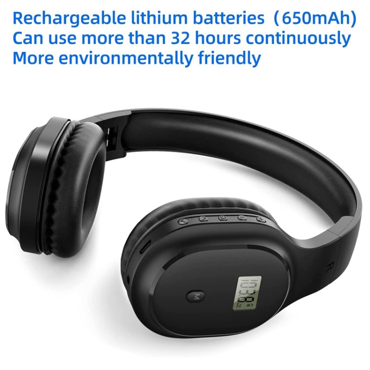 A8 Charging Version Portable Digital Display FM Headphone