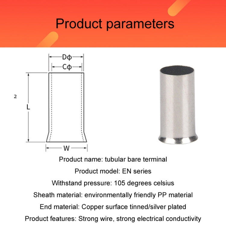 Electrical Wiring Tube Type Cold Pressed European Style Pin Set, 1900pcs /Set